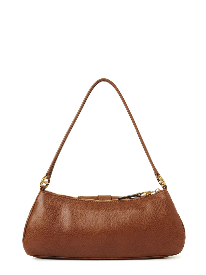 Leather shoulder bag with Paddington Lock Detail