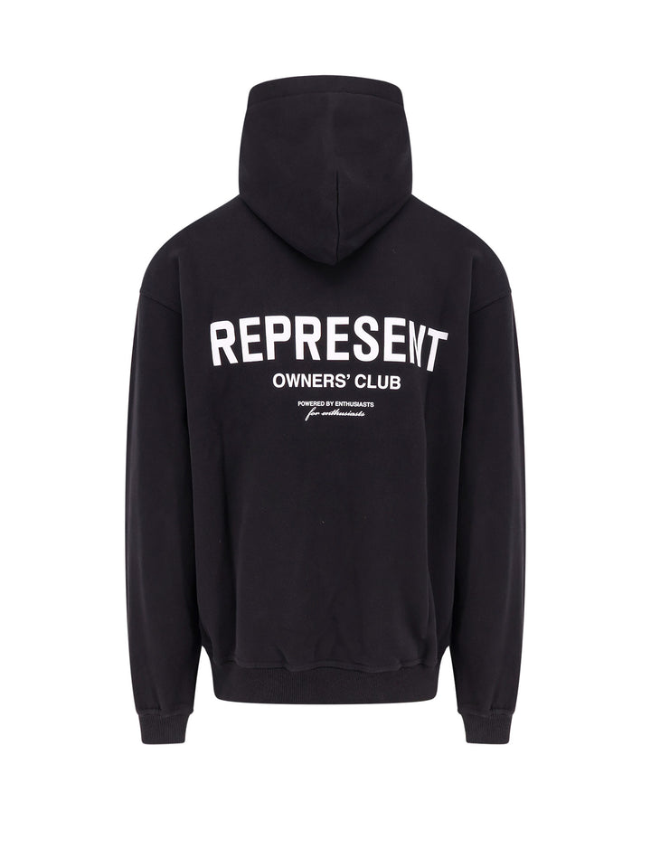 Cotton sweatshirt with frontal and back logo