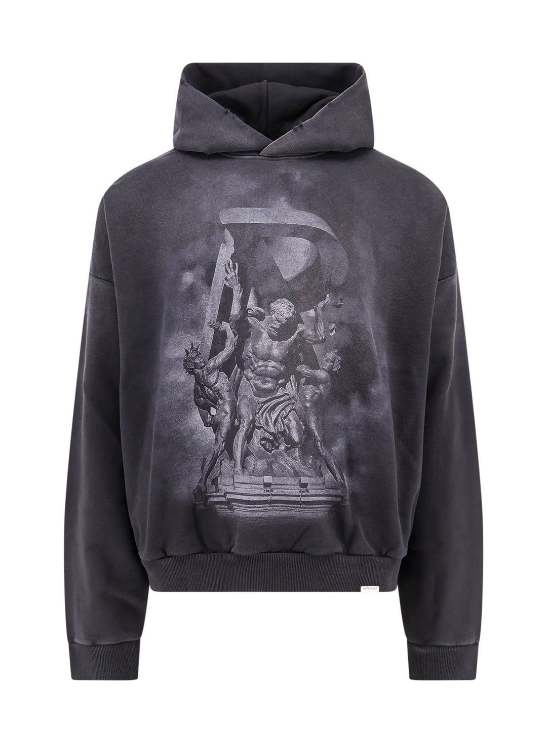 Cotton sweatshirt with frontal graphic print