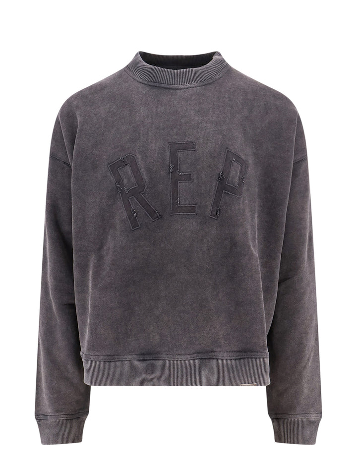 Cotton sweatshirt with frontal REP logo