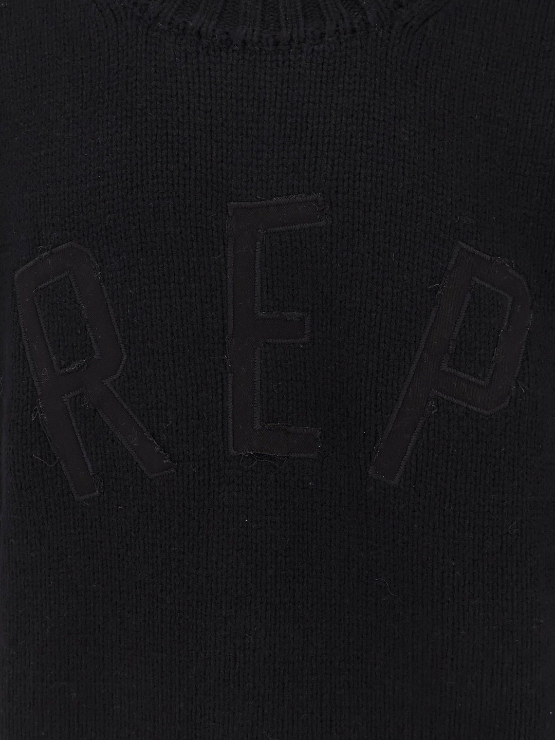 Wool blend sweater with frontal REP logo