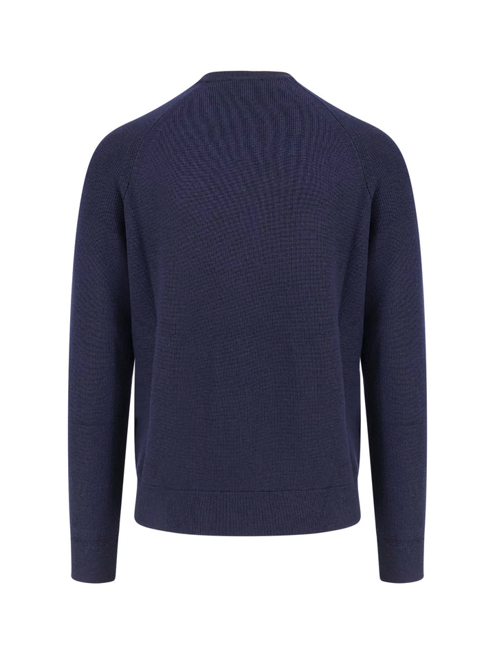 Ribbed virgin wool sweater