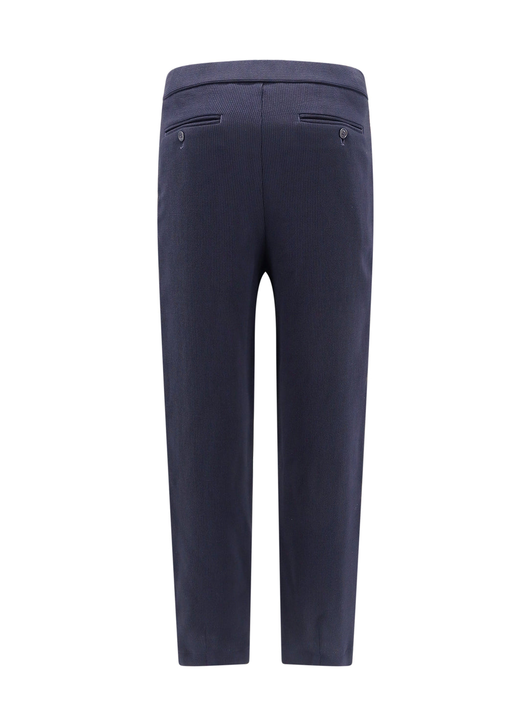 Virgin wool and viscose ribbed trouser