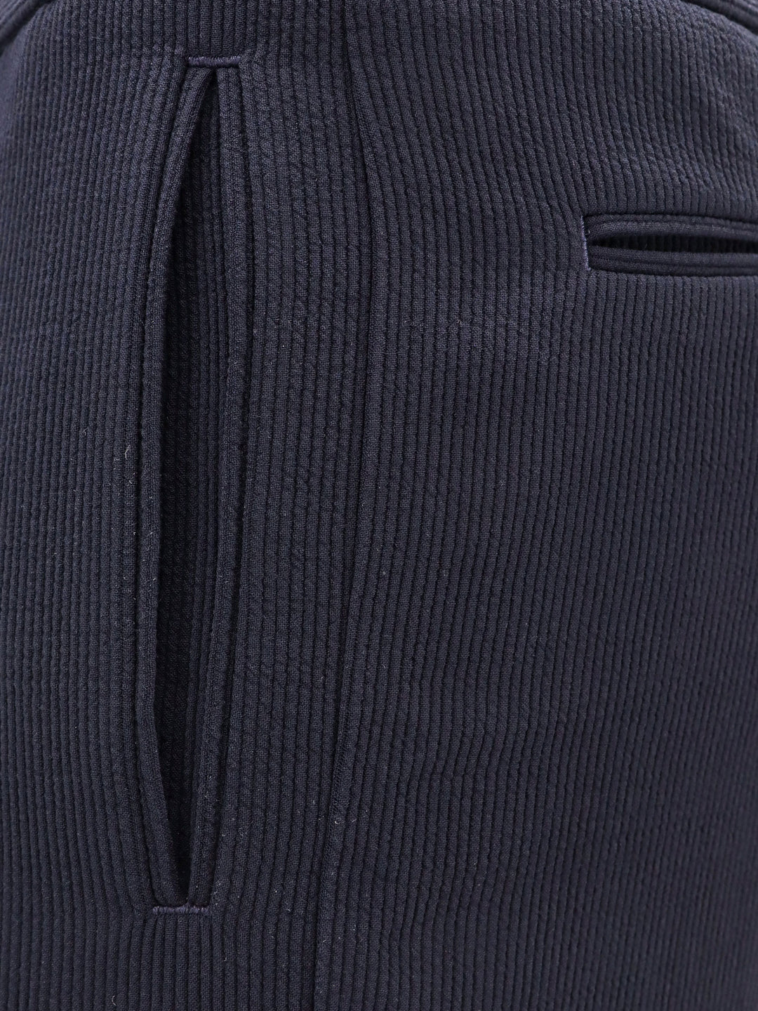 Virgin wool and viscose ribbed trouser