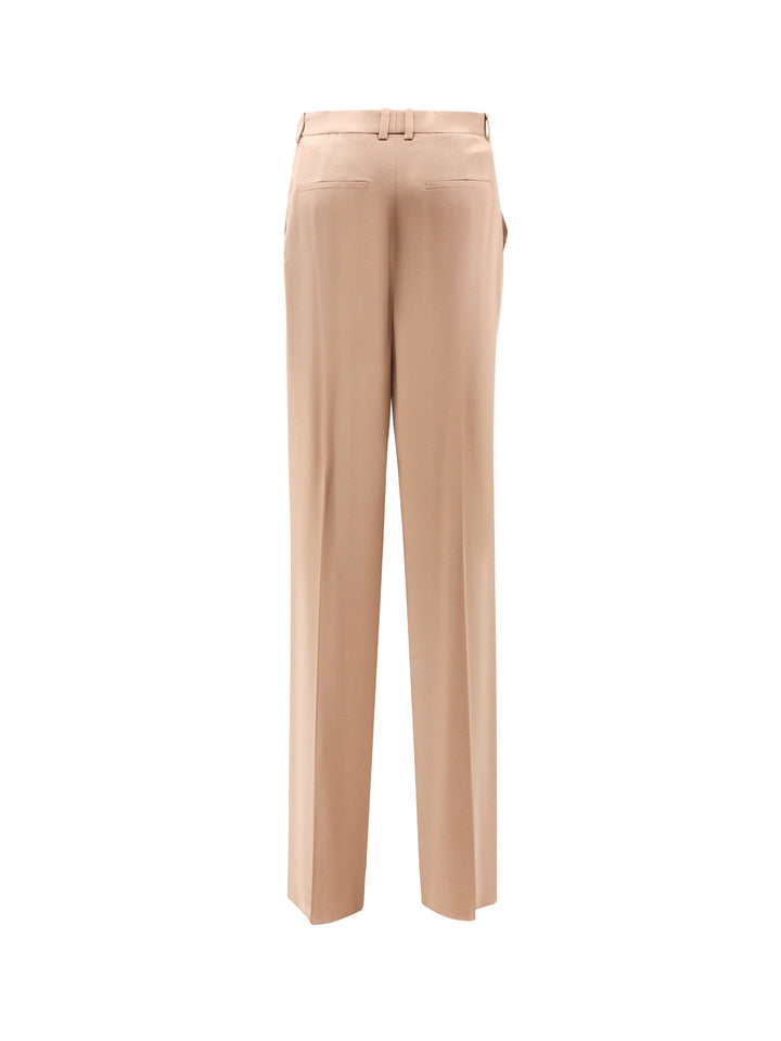 Certified silk trouser with frontal pinces