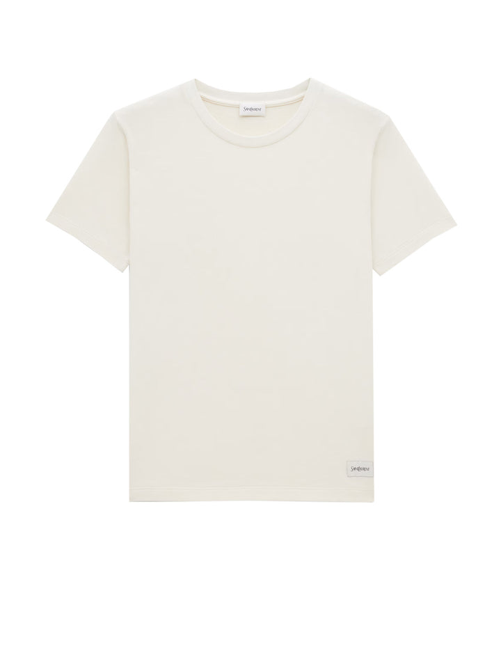 Cotton t-shirt with logo tag