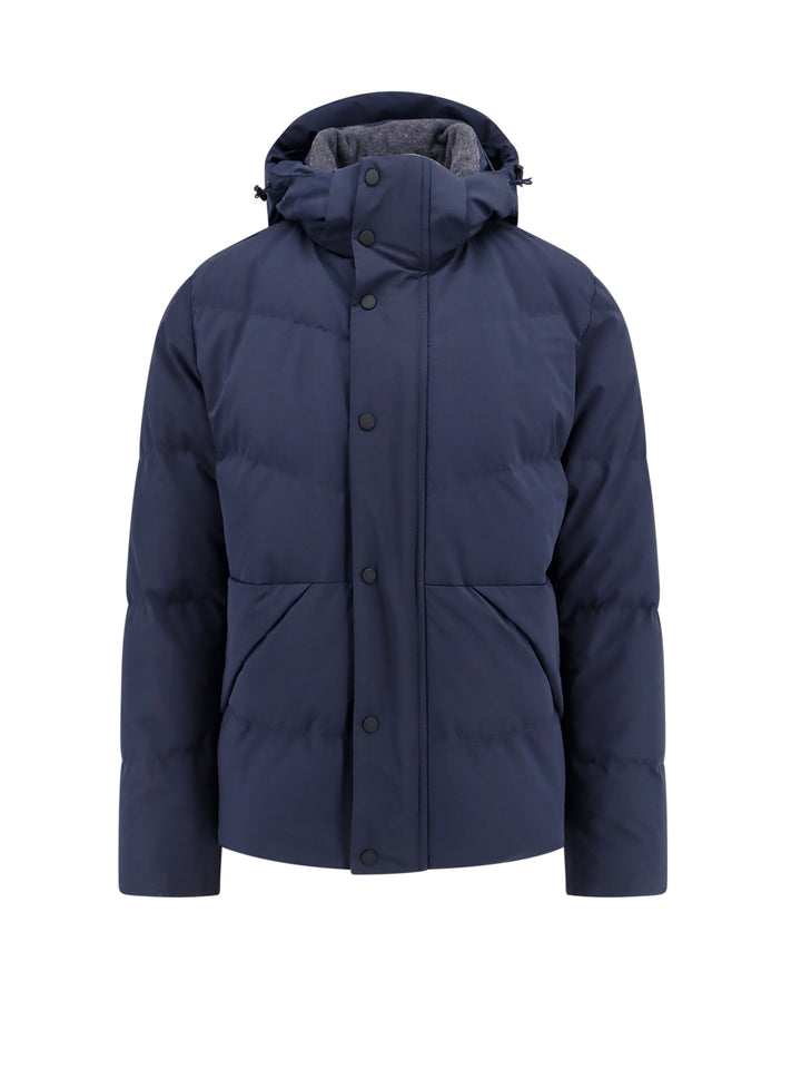 Padded and quilted nylon jacket