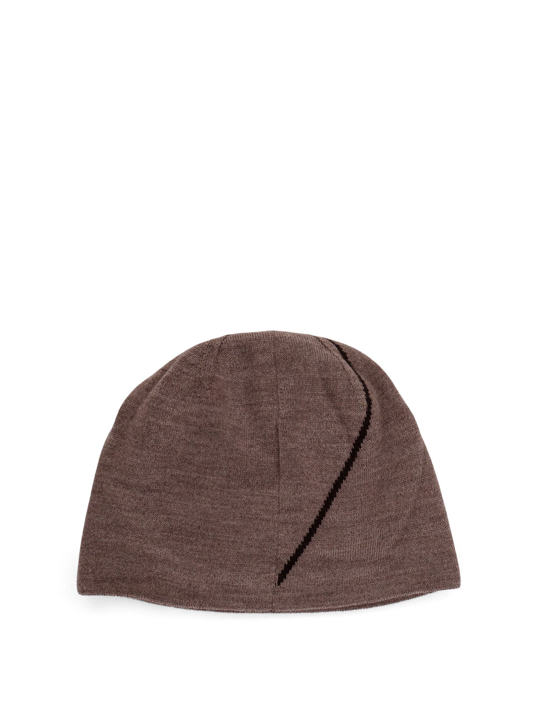 Ribbed wool hat with contrasting logo detail