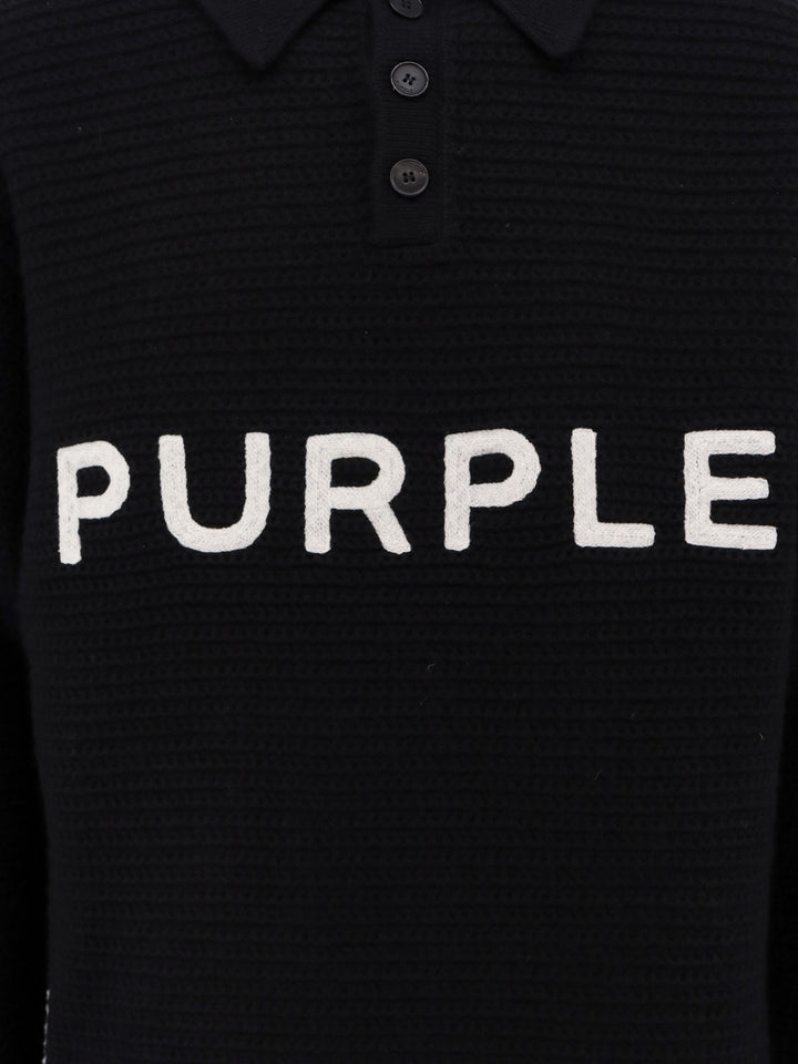 Wool sweater with frontal logo embroidery