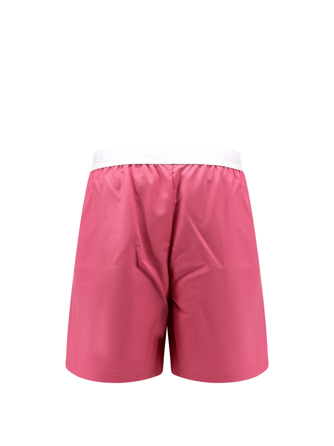 Wool shorts with frontal logo