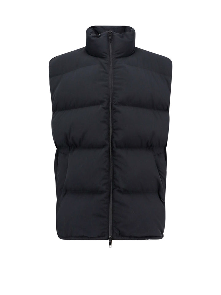 Sleeveless Puffer Jacket with Logo detail