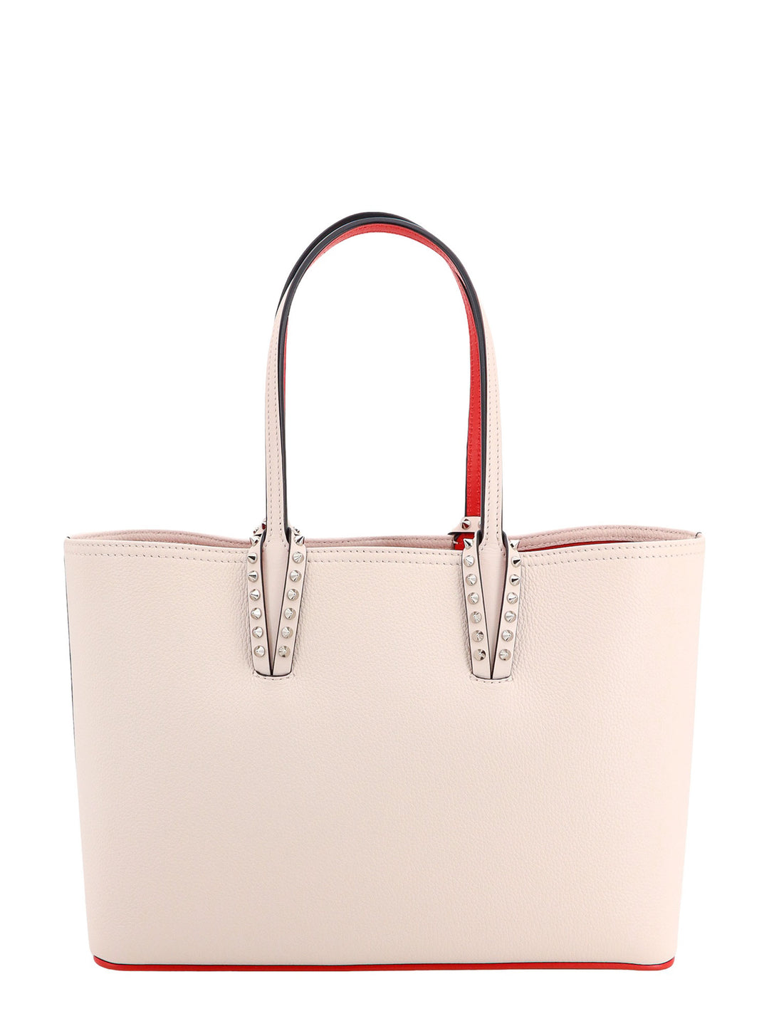 Tote leather bag with removable internal pouch