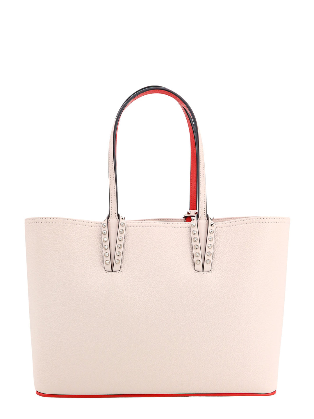 Tote leather bag with removable internal pouch