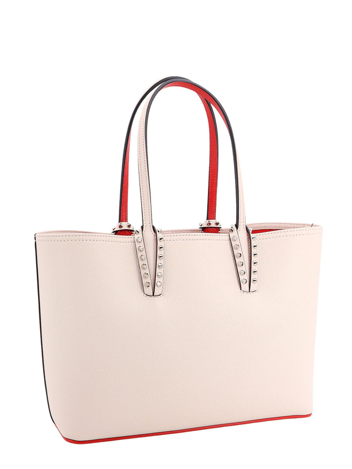 Tote leather bag with removable internal pouch