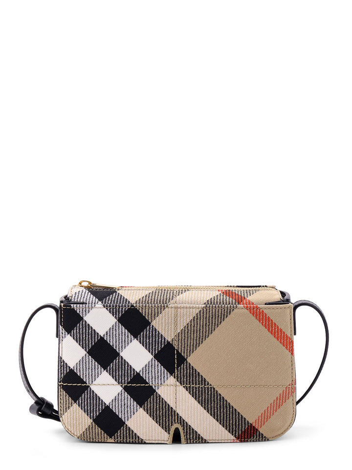 Snip canvas shoulder bag with Check motif