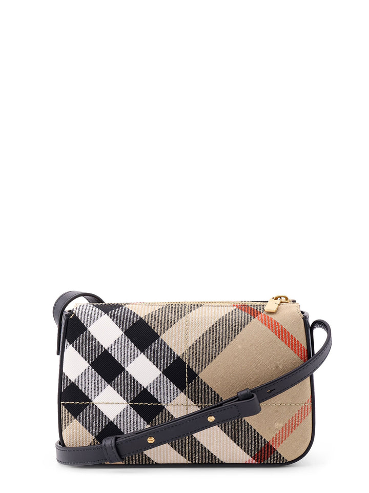 Snip canvas shoulder bag with Check motif