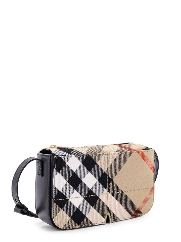 Snip canvas shoulder bag with Check motif