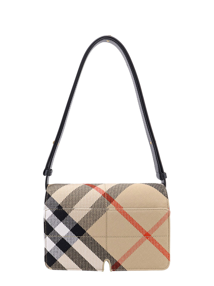 Fabric shoulder bag with Burberry check motif