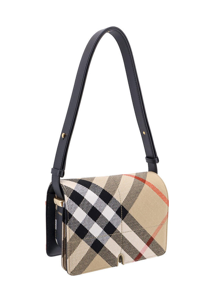 Fabric shoulder bag with Burberry check motif