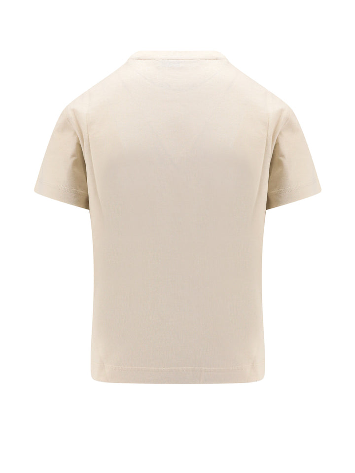 Cotton t-shirt with frontal embroidery