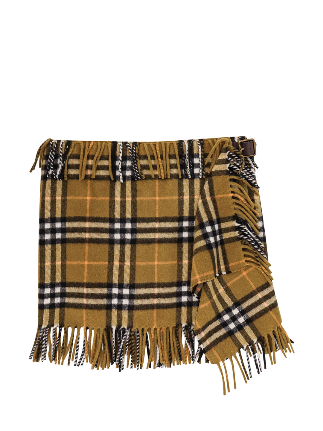 Wool and cashmere skirt with Check motif