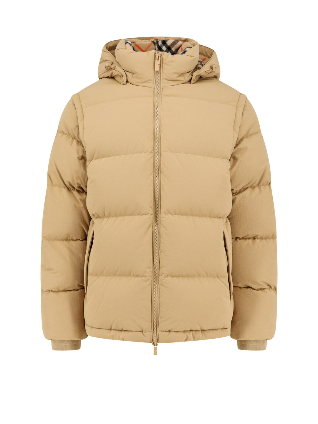 Padded and quilted nylon jacket with B Shield detail