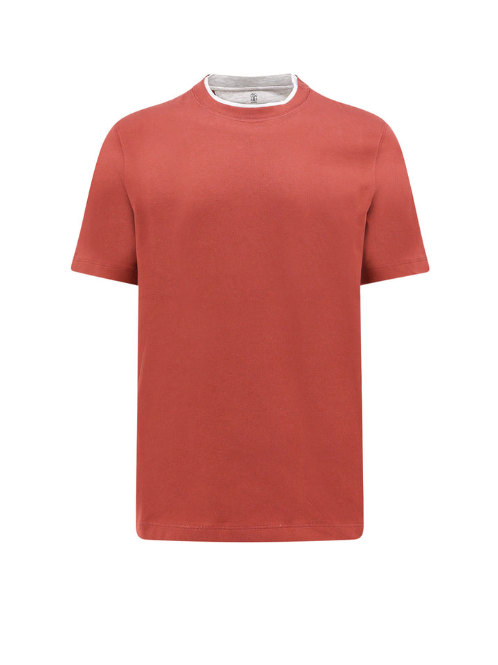 Cotton t-shirt with contrasting profiles