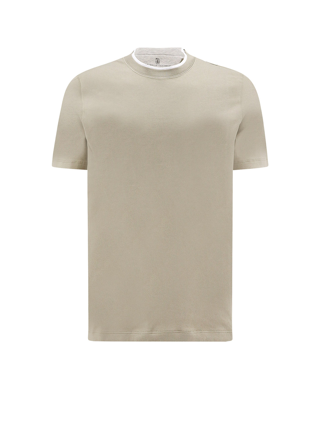 Cotton t-shirt with contrasting profiles