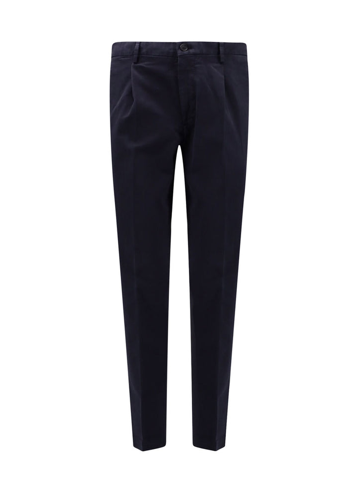 Tapered Fit cotton trouser with pinces and logo tag