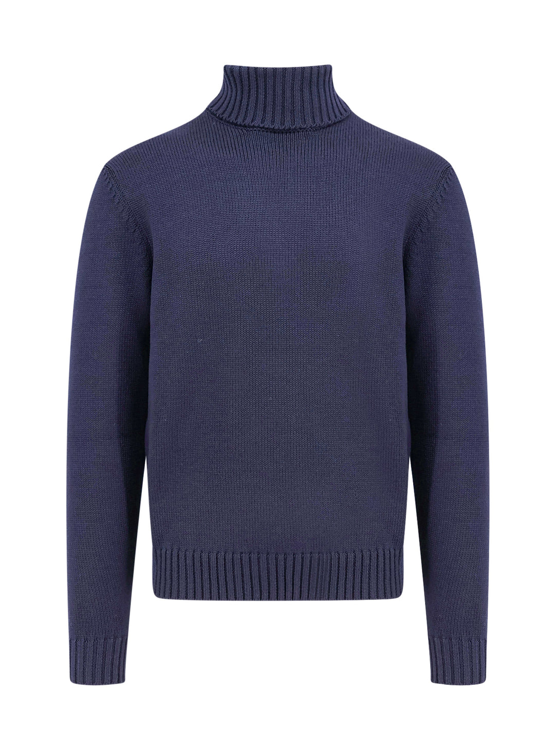 Ribbed virgin wool sweater