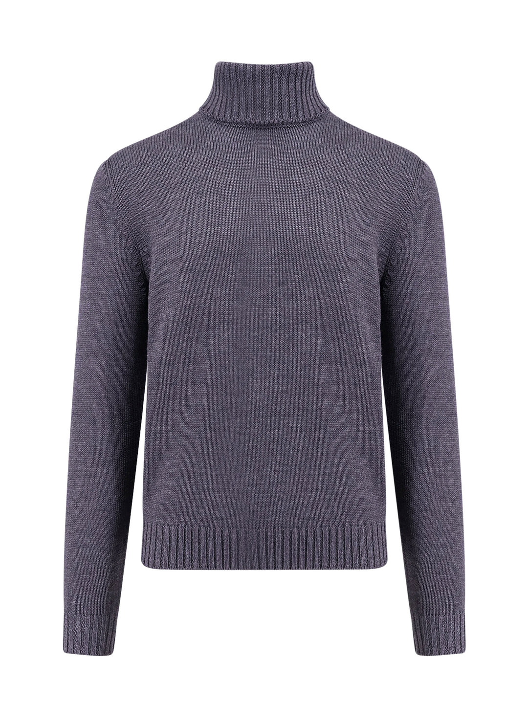 Ribbed virgin wool sweater