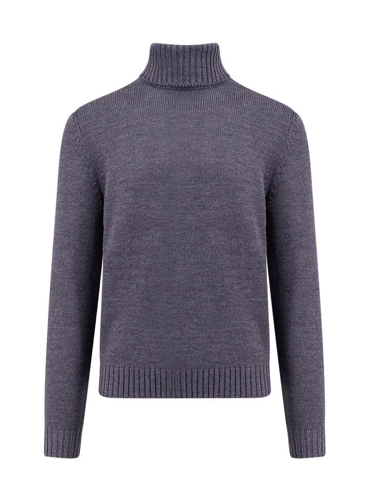 Ribbed virgin wool sweater