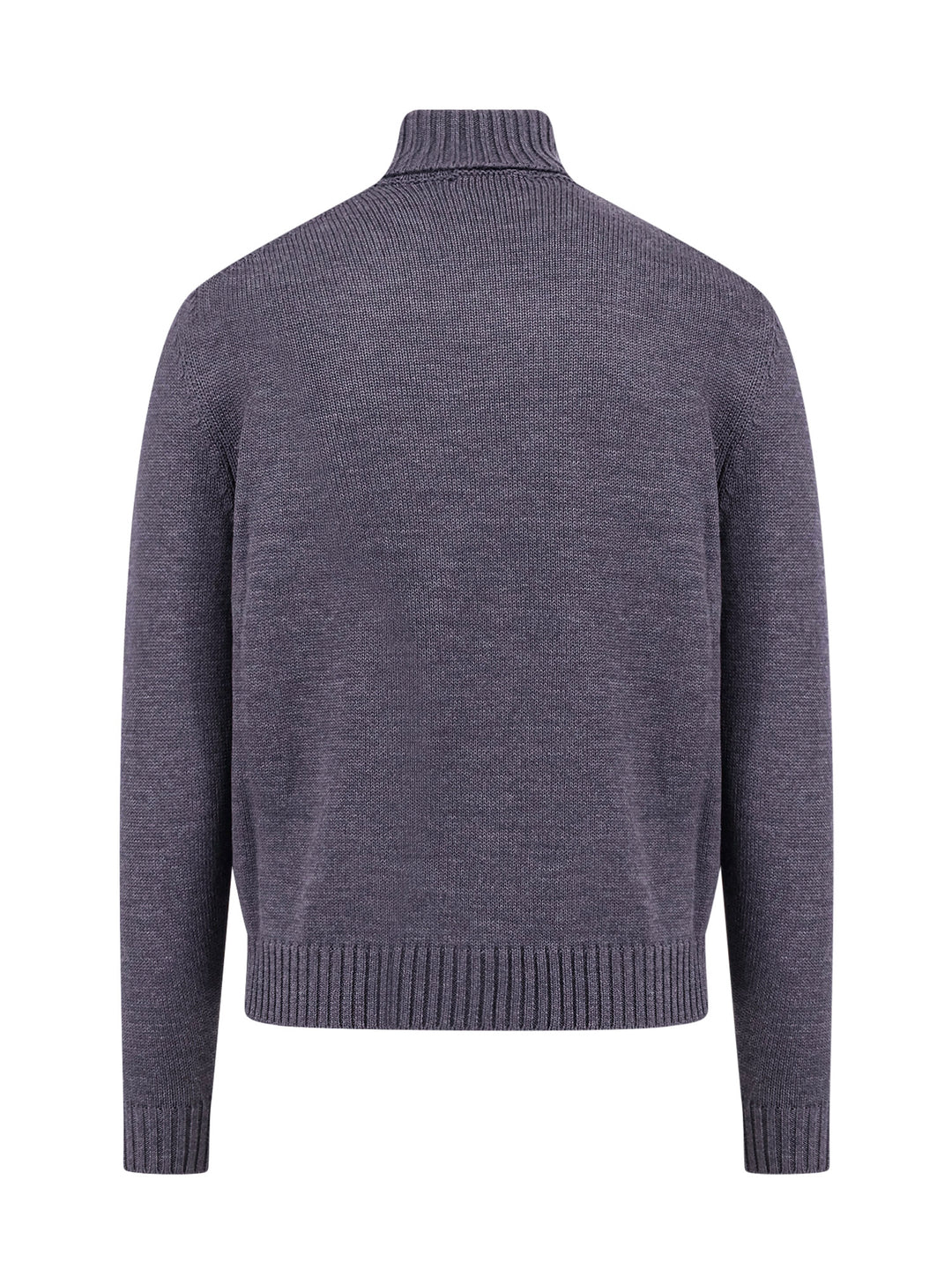 Ribbed virgin wool sweater