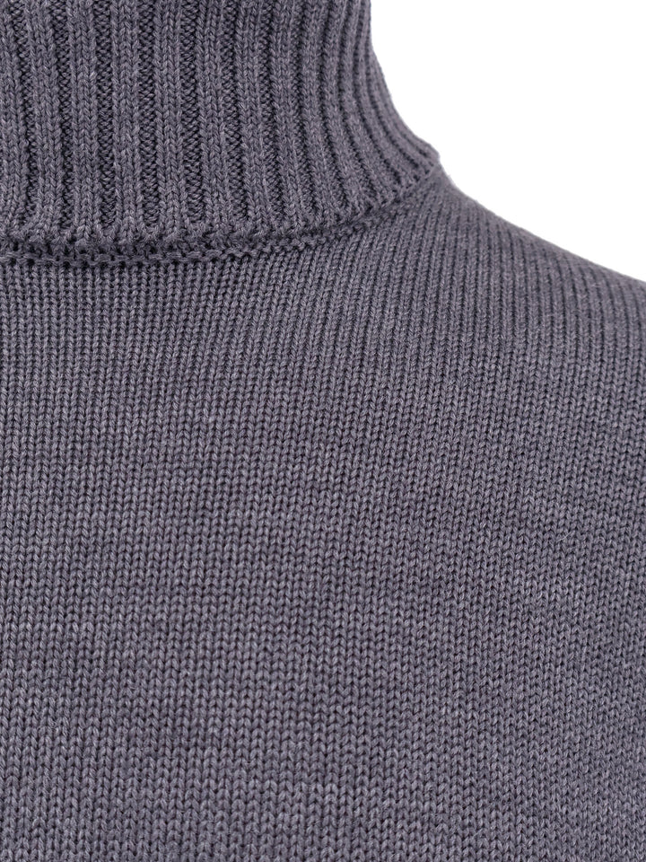 Ribbed virgin wool sweater