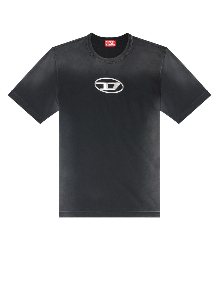 Cotton t-shirt with metal Oval-D logo