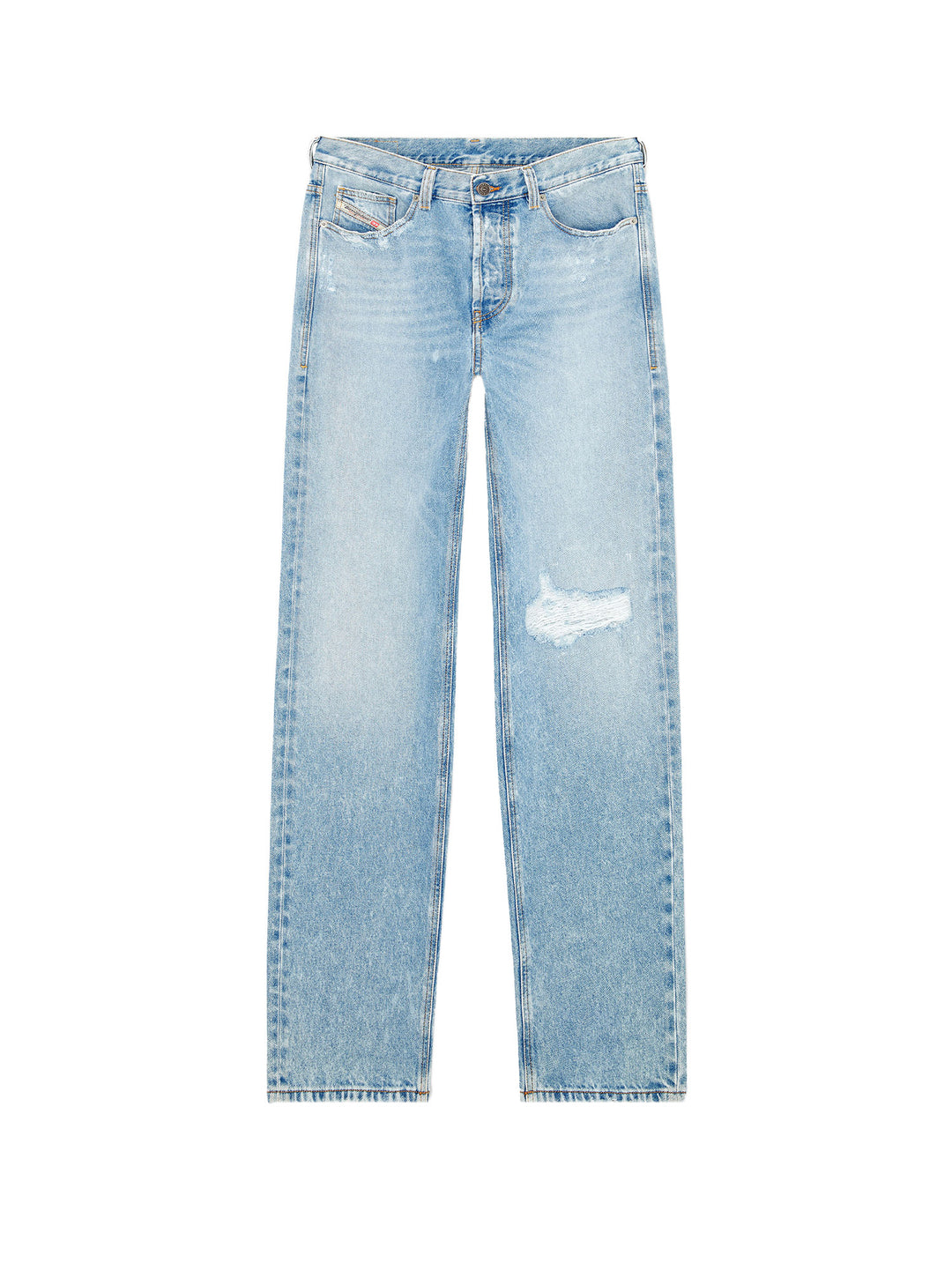 Cotton jeans with rippings detail