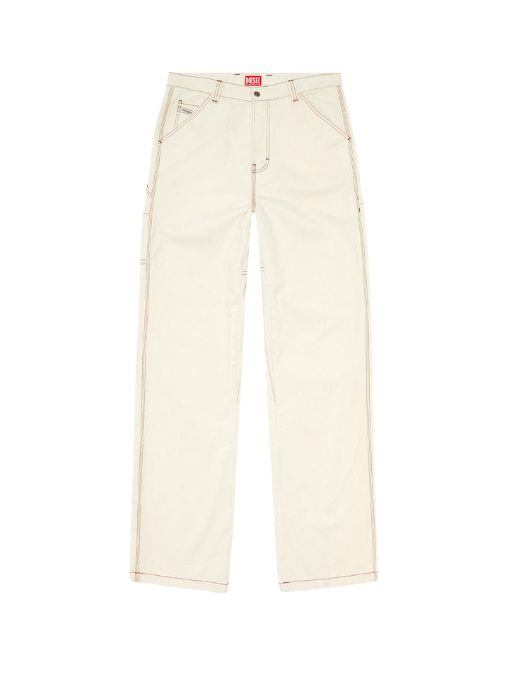 Cotton trouser with embroidered logo