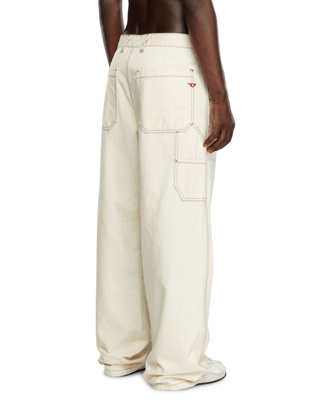 Cotton trouser with embroidered logo