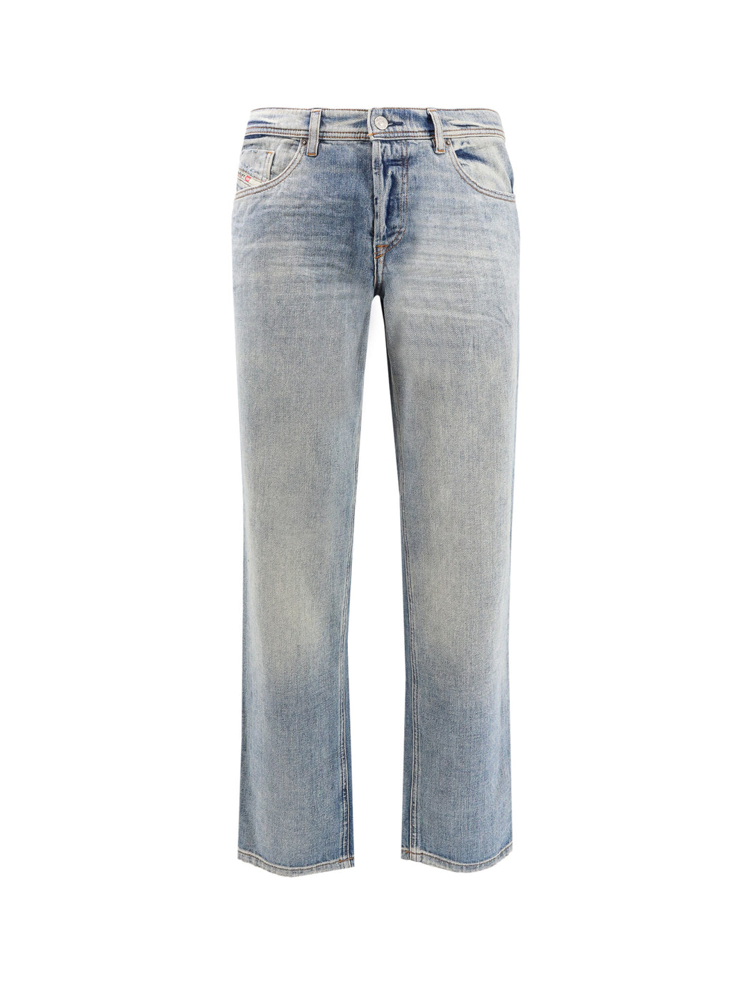 Cotton jeans with washed-out effect