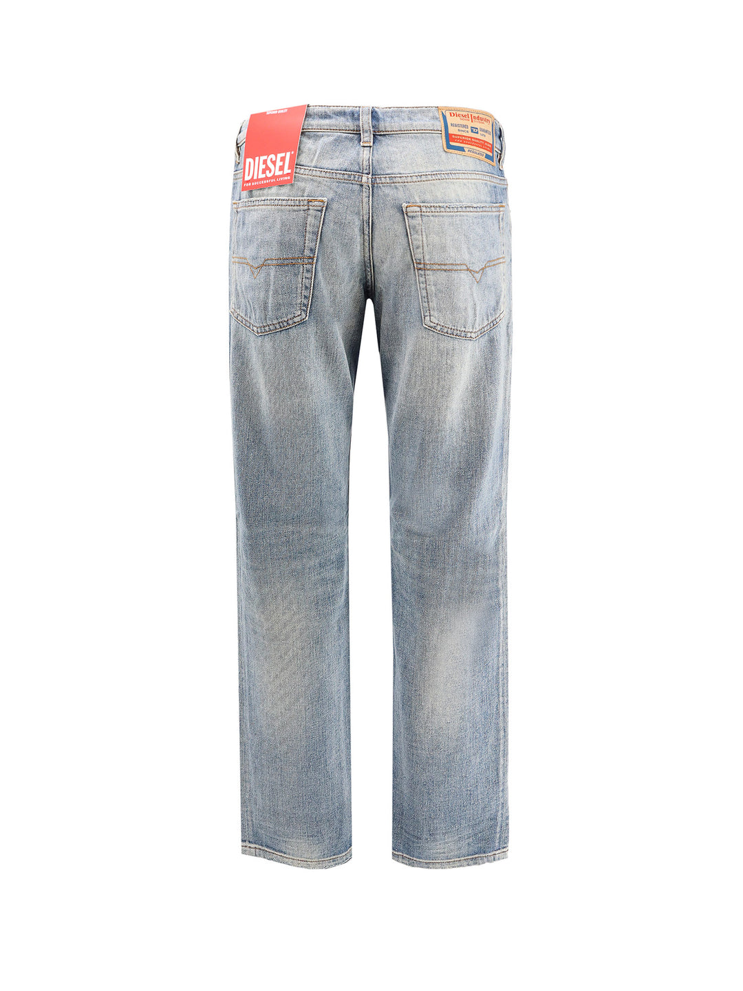 Cotton jeans with washed-out effect