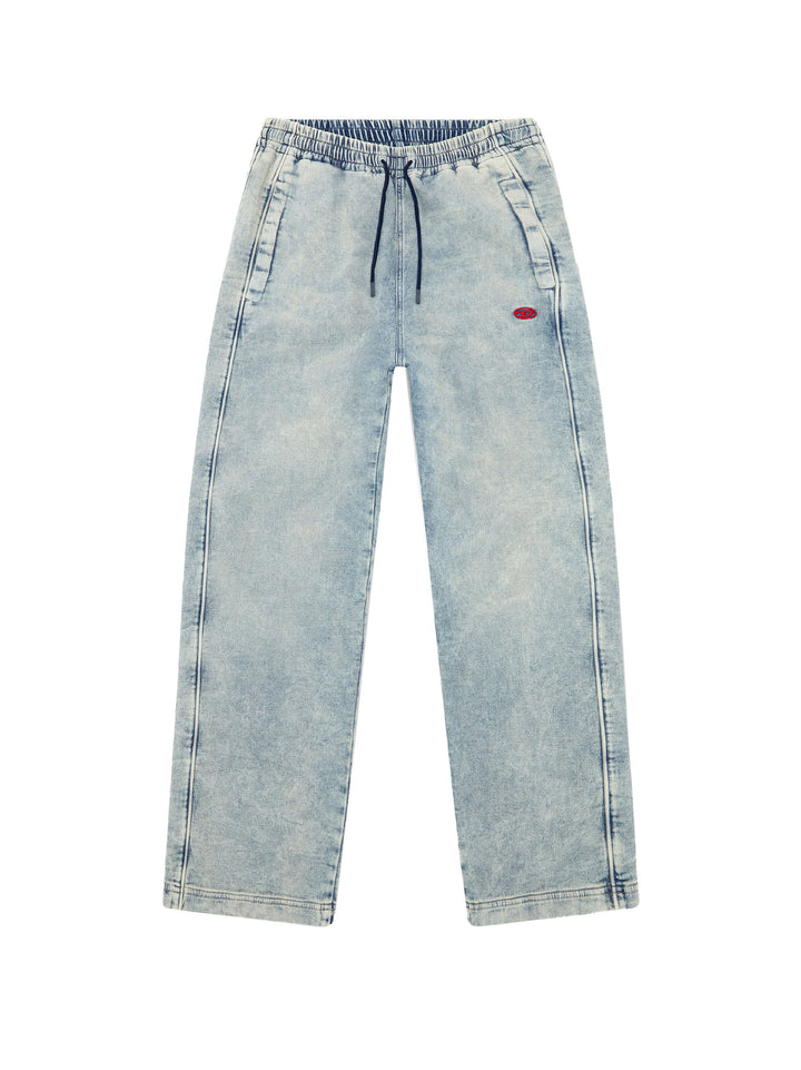 Cotton jeans with embroidered Oval-D logo