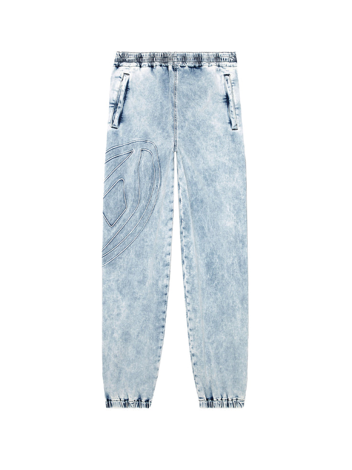 Cotton jeans with maxi Oval-D logo