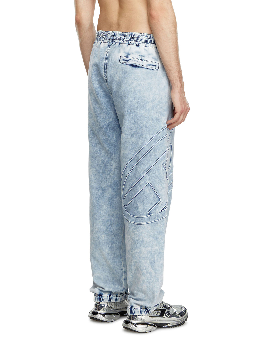 Cotton jeans with maxi Oval-D logo