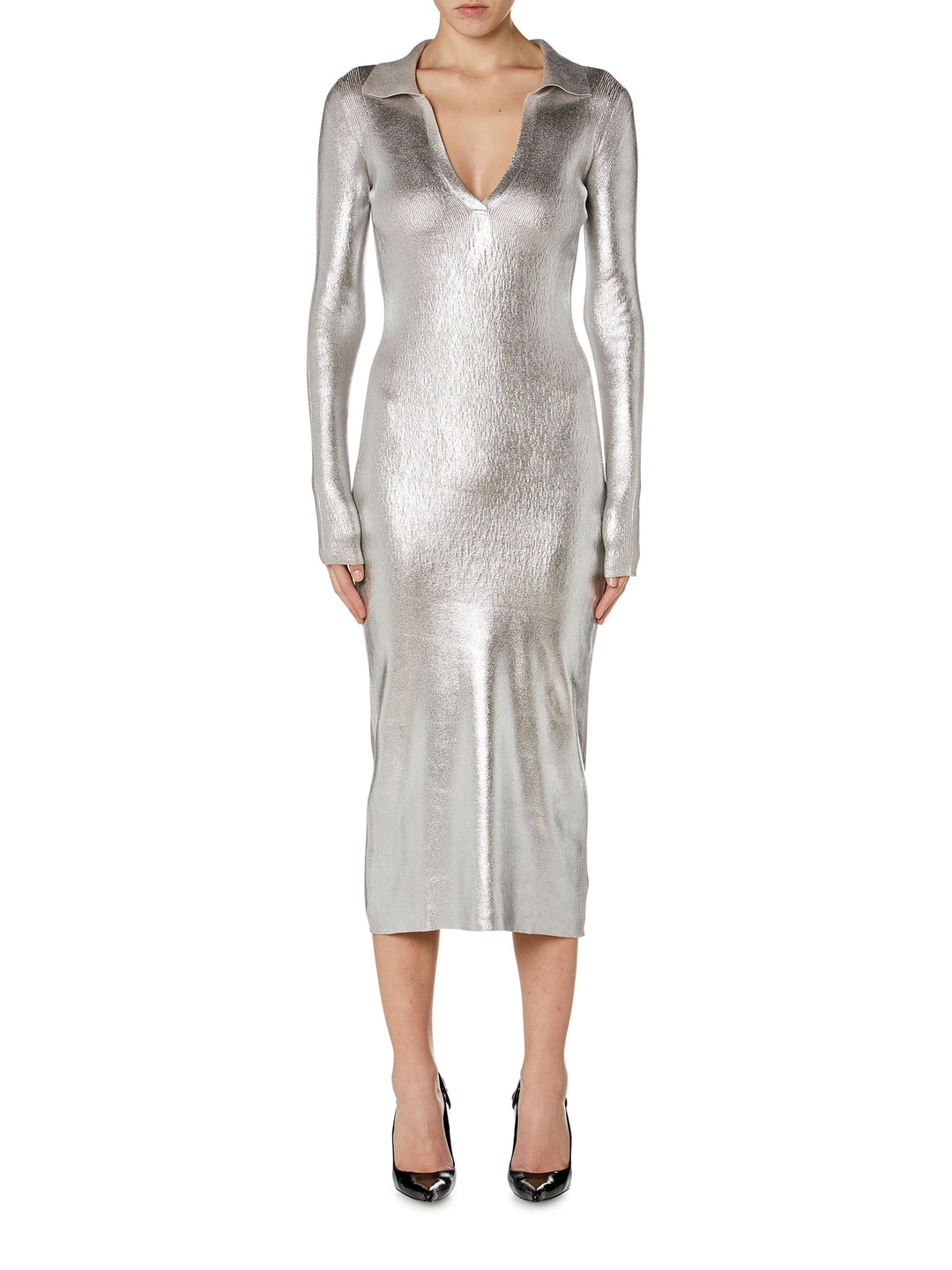 Metallized cotton dress