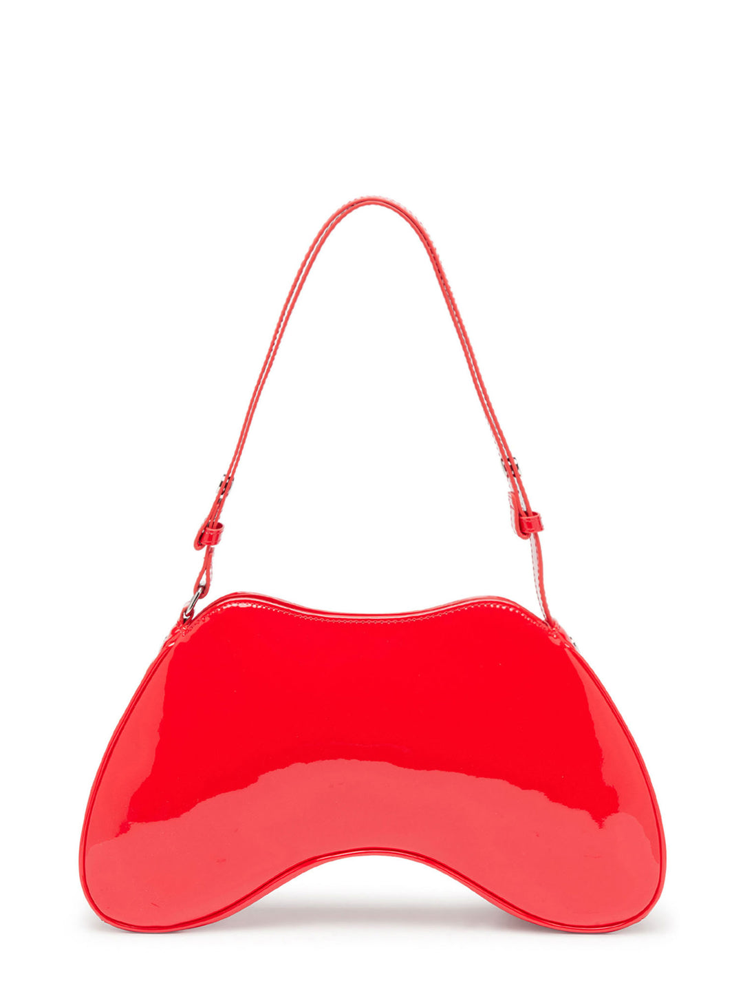 Recycled material shoulder bag with frontal Oval-D logo