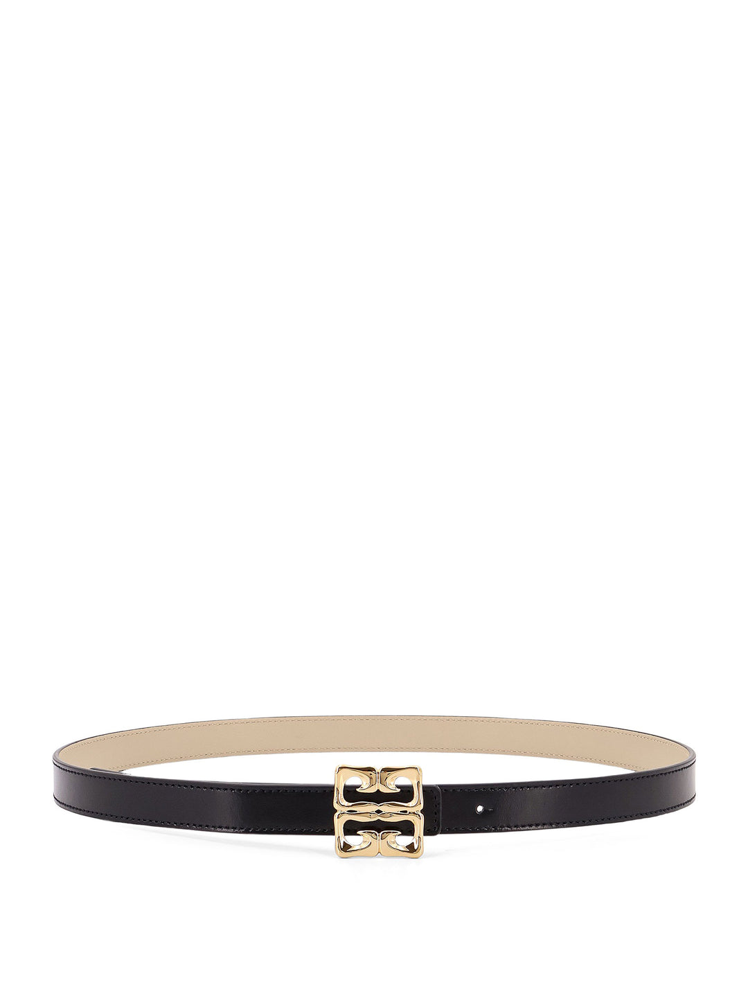 Leather belt with metal 4G logo detail