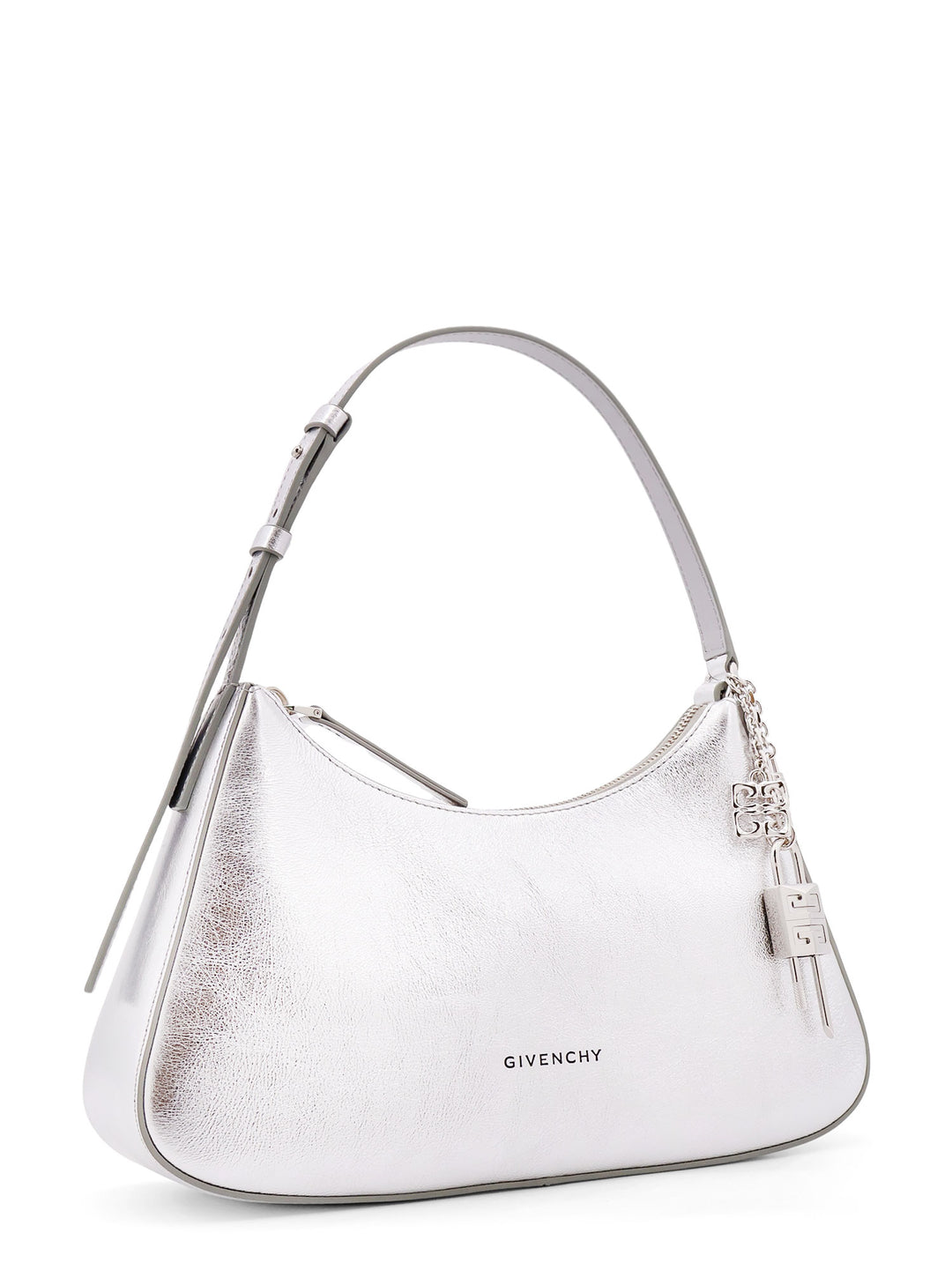 Lucky Lock Metallic Leather Shoulder Bag