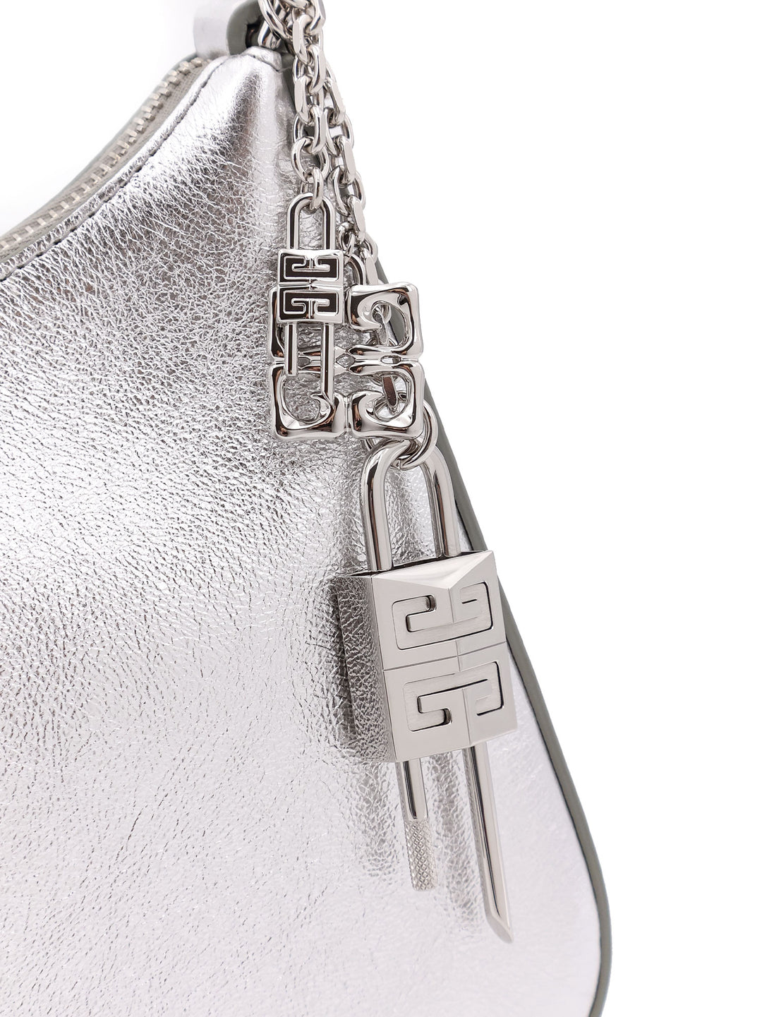 Lucky Lock Metallic Leather Shoulder Bag