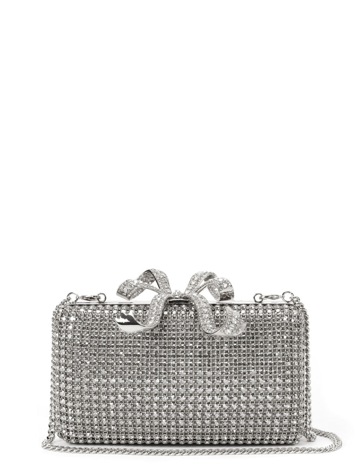 Clutch with all-over rhinestones