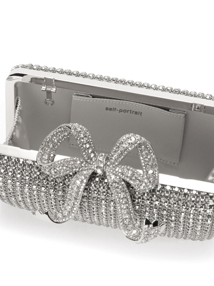 Clutch with all-over rhinestones